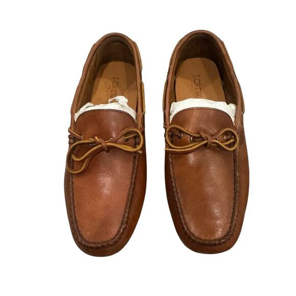 J. Crew Leather Driving Shoes Low Top Round Toe Brown Size US 10.5 NWOB main image 9